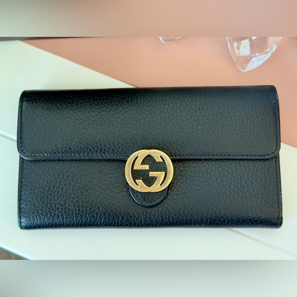 Gucci Black Pebbled Leather Wallet - Picture 3 of 13